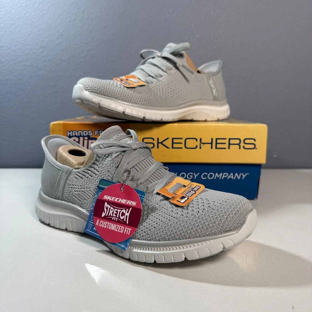 Skechers Hands Free Slip-ins Women 5.5 Grey NEW Ultra Flex 3.0 104421